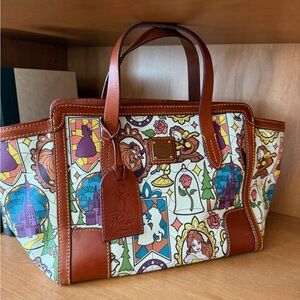 Disney Dooney & Bourke Beauty and the Beast 2016 Stain Glass Tote Purse